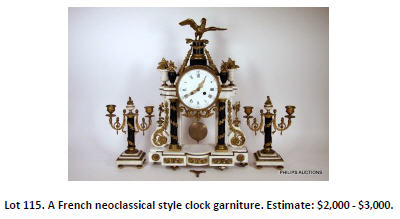 french style clock garniture