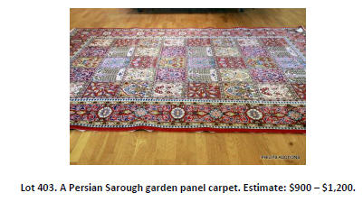 persian garden panel carpet